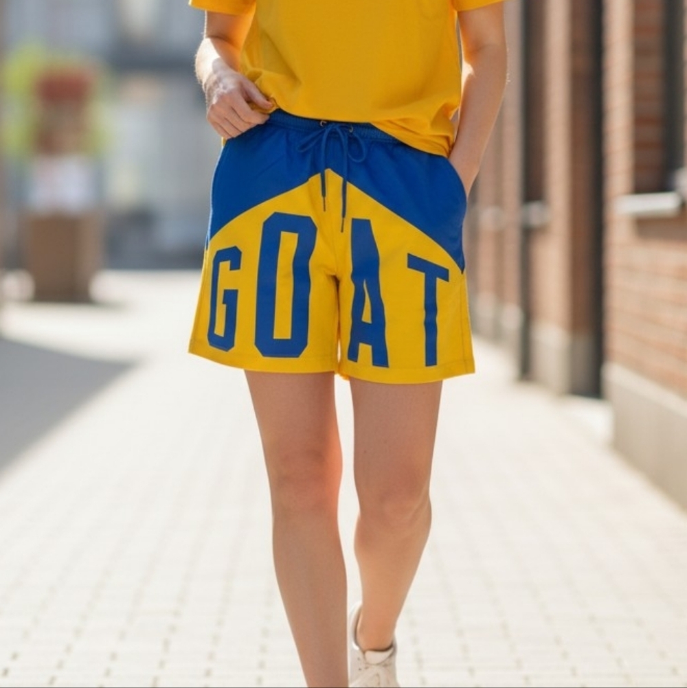 SNEAKGALLERY Women's Yellow and Blue Shorts